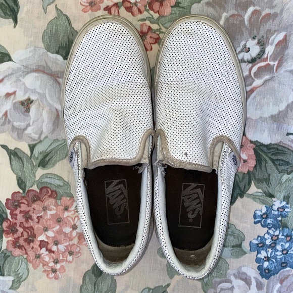 Vans Slip On Leather Perf Skate Shoe 